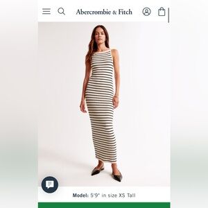 Abercrombie & Fitch Striped Sweater Maxi